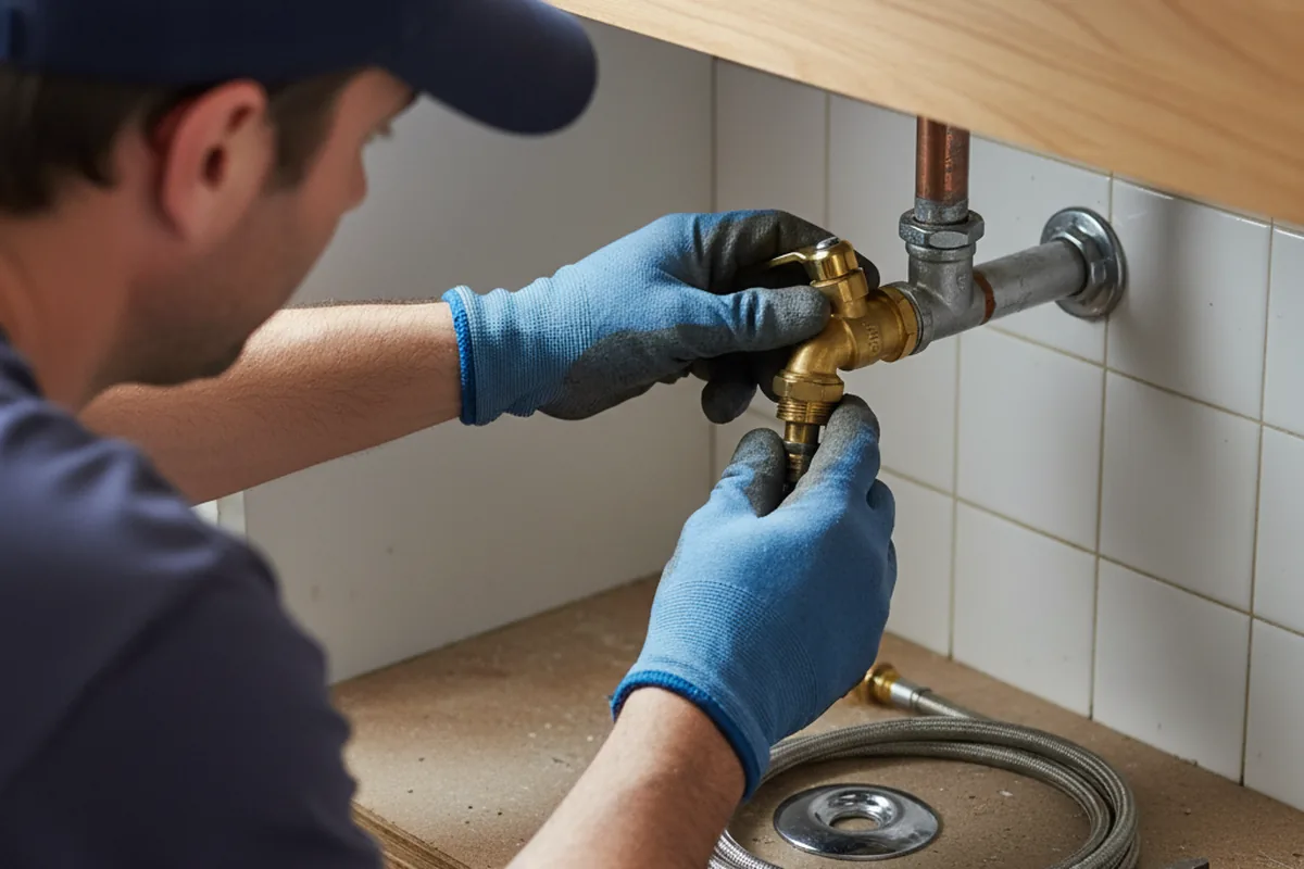 Shutoff valve and fitting work during Faucet and Fixture Repair in Burlison
